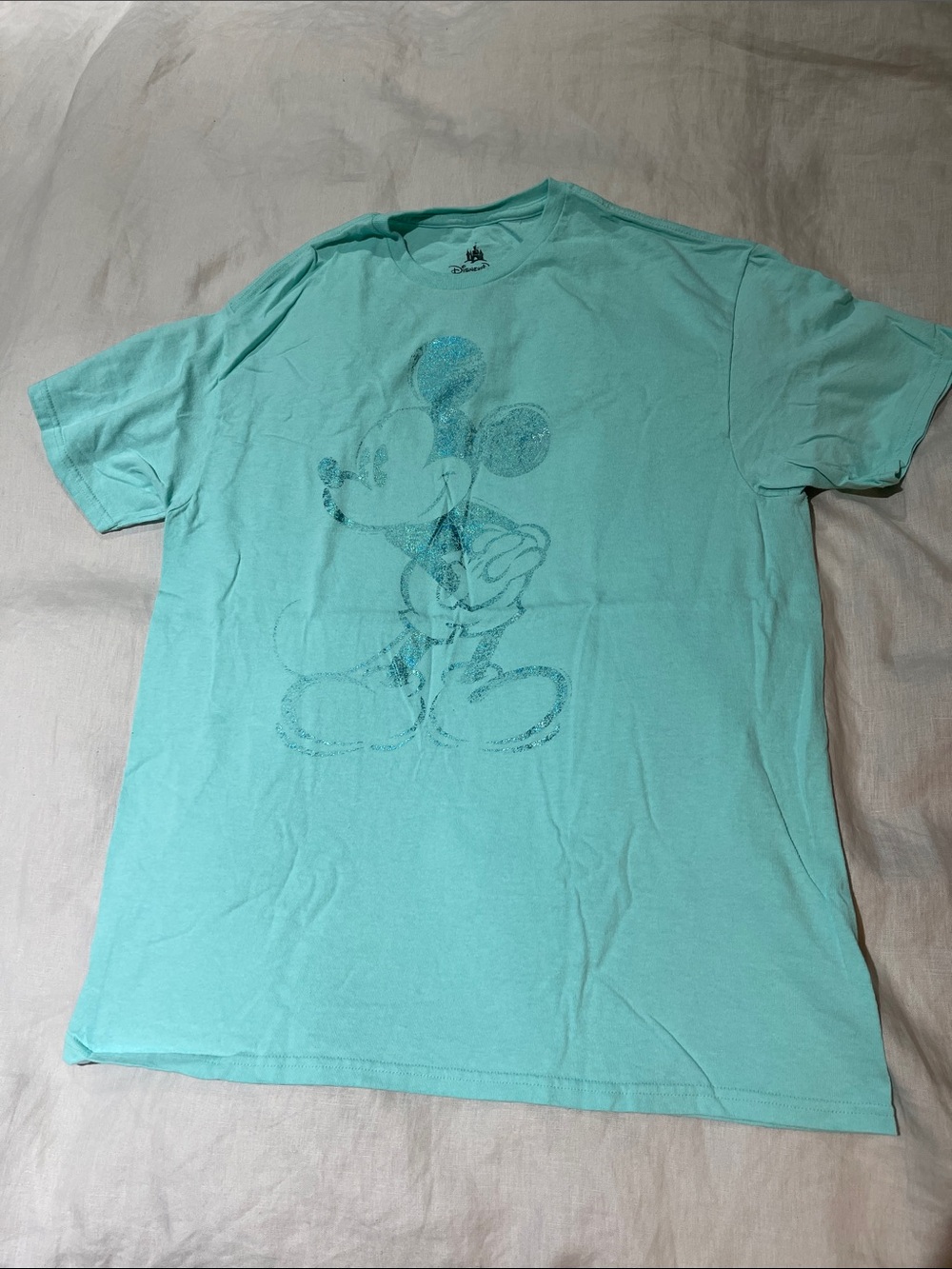 Disney Aqua Mickey Mouse Short Sleeve Tee